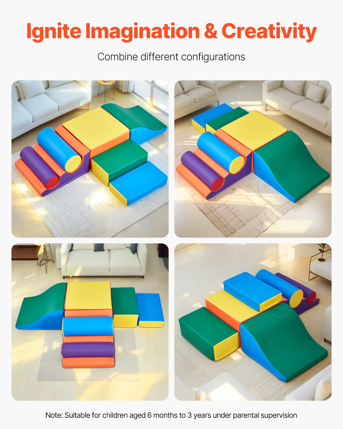 7-Piece Foam Climbing Blocks for Toddlers
