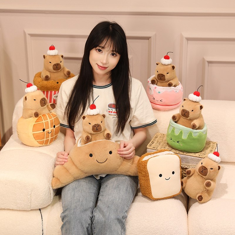 Cute Capybara Plush Toy Dessert Theme