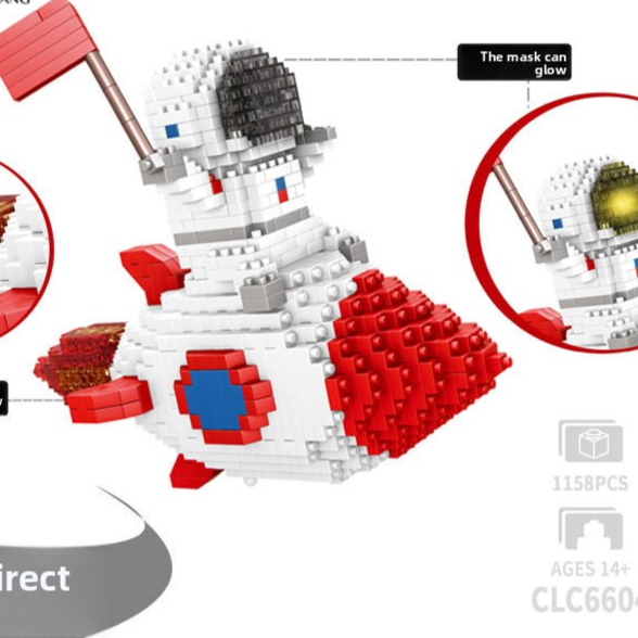 Glow Astronaut Building Blocks for Space STEM Play