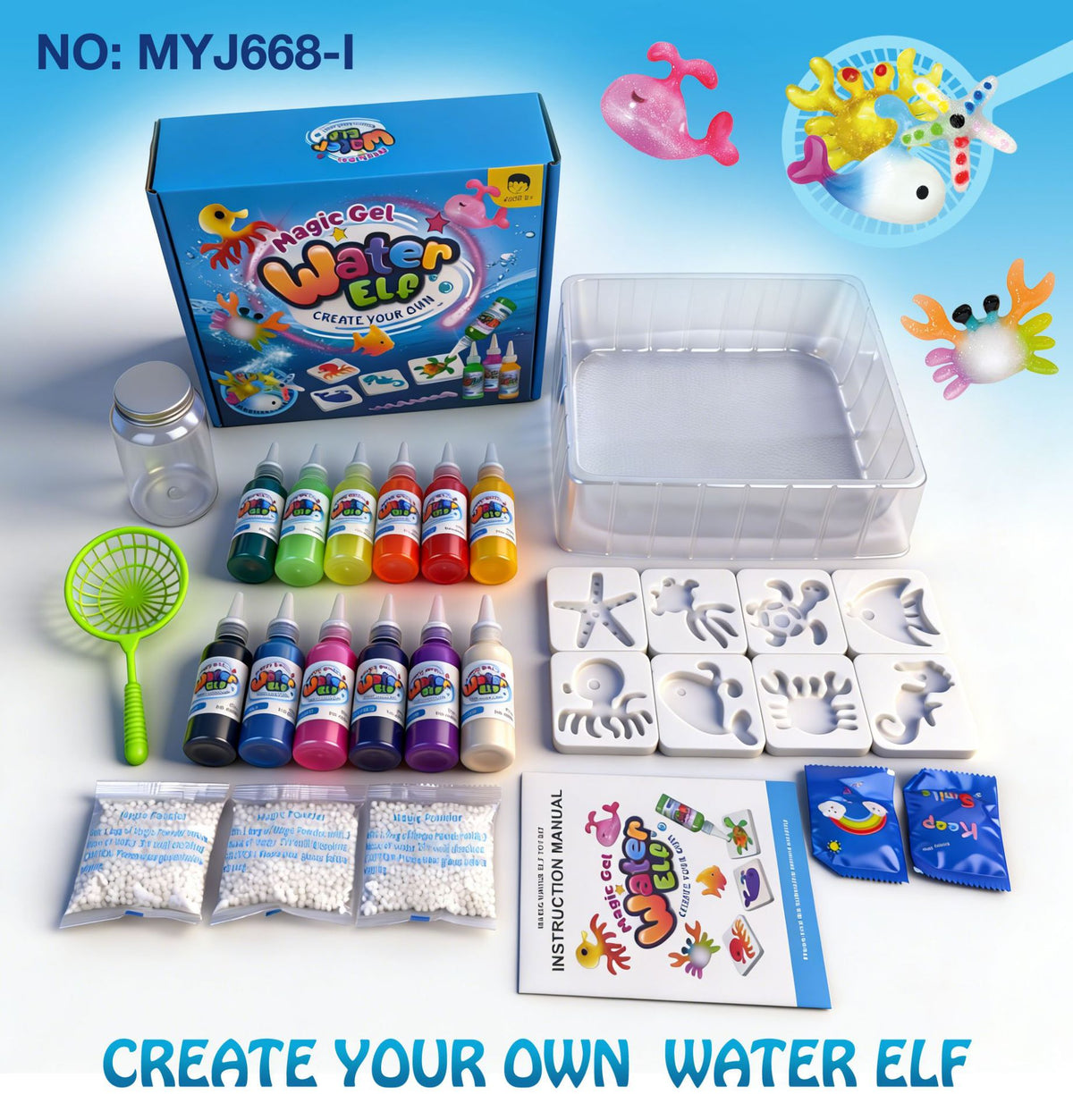 Water Elf Hydrogel Craft Set – 12 or 20 Bottles