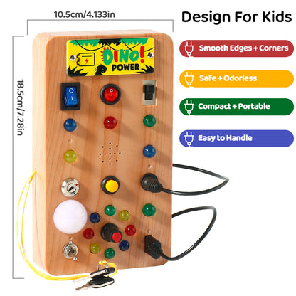 LED Montessori Busy Board for Kids