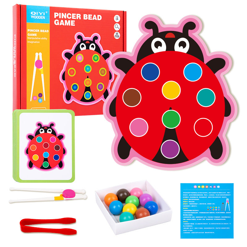 Montessori Bead Clip Toy for Kids