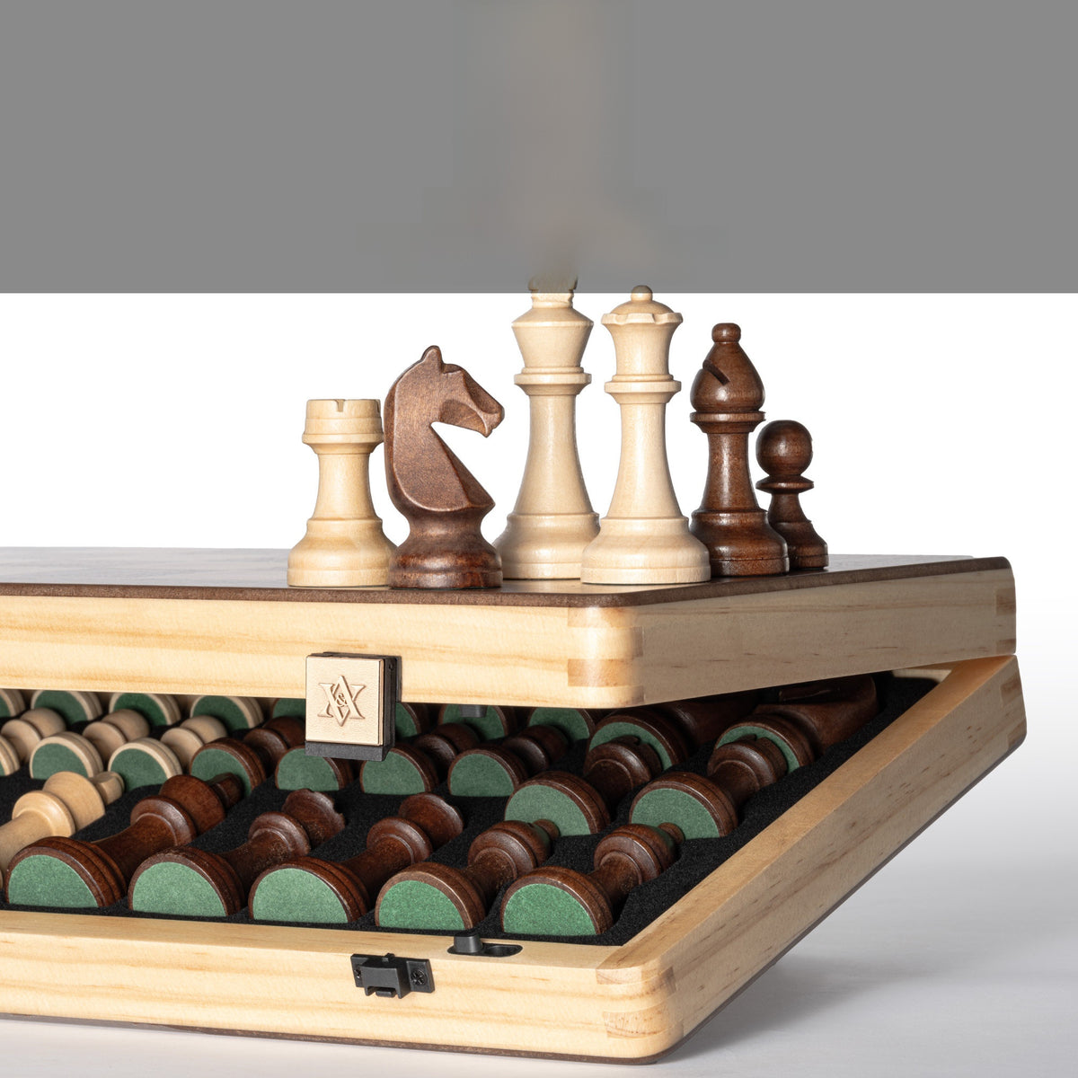 Solid Wood Magnetic Chess Set for Kids