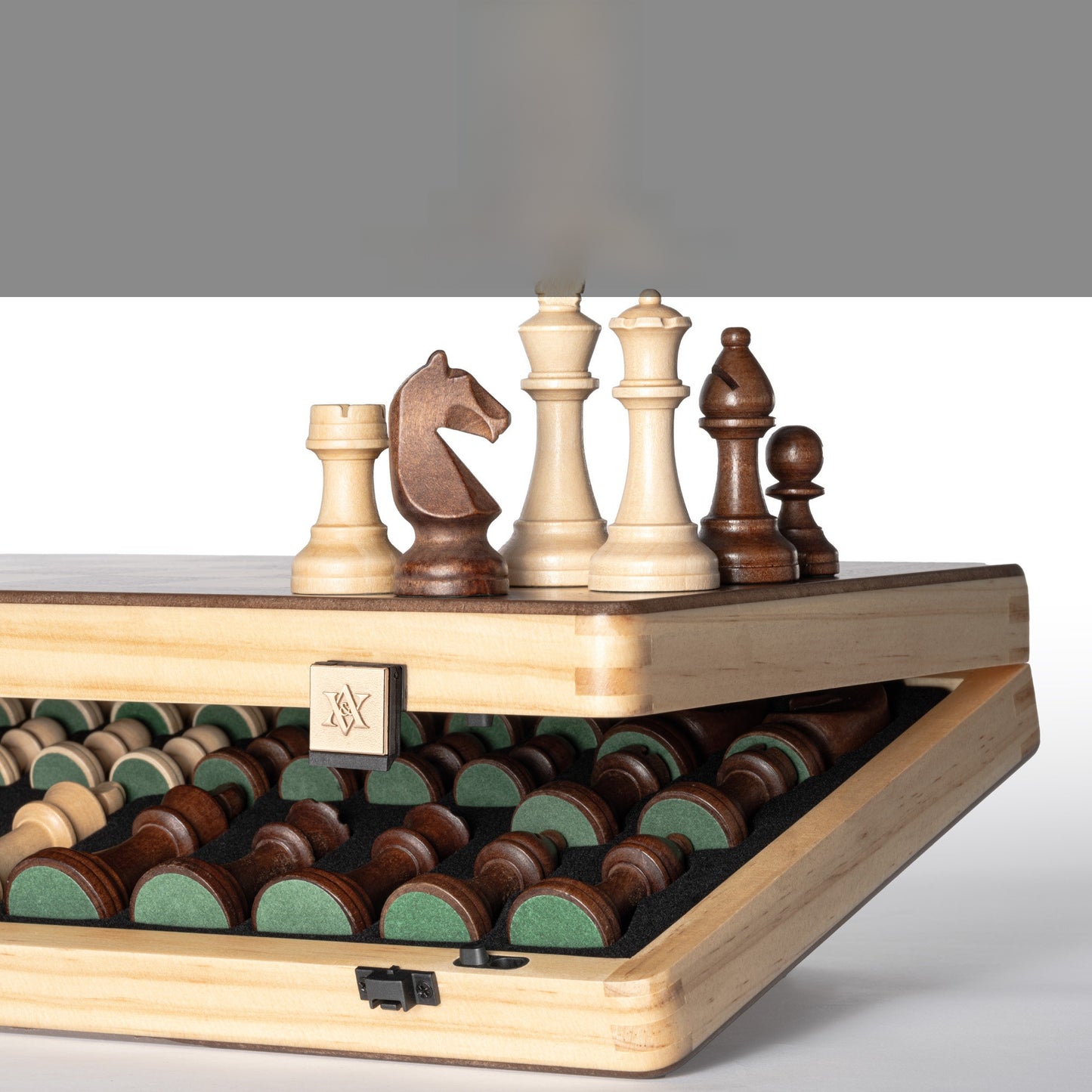 Solid Wood Magnetic Chess Set for Kids
