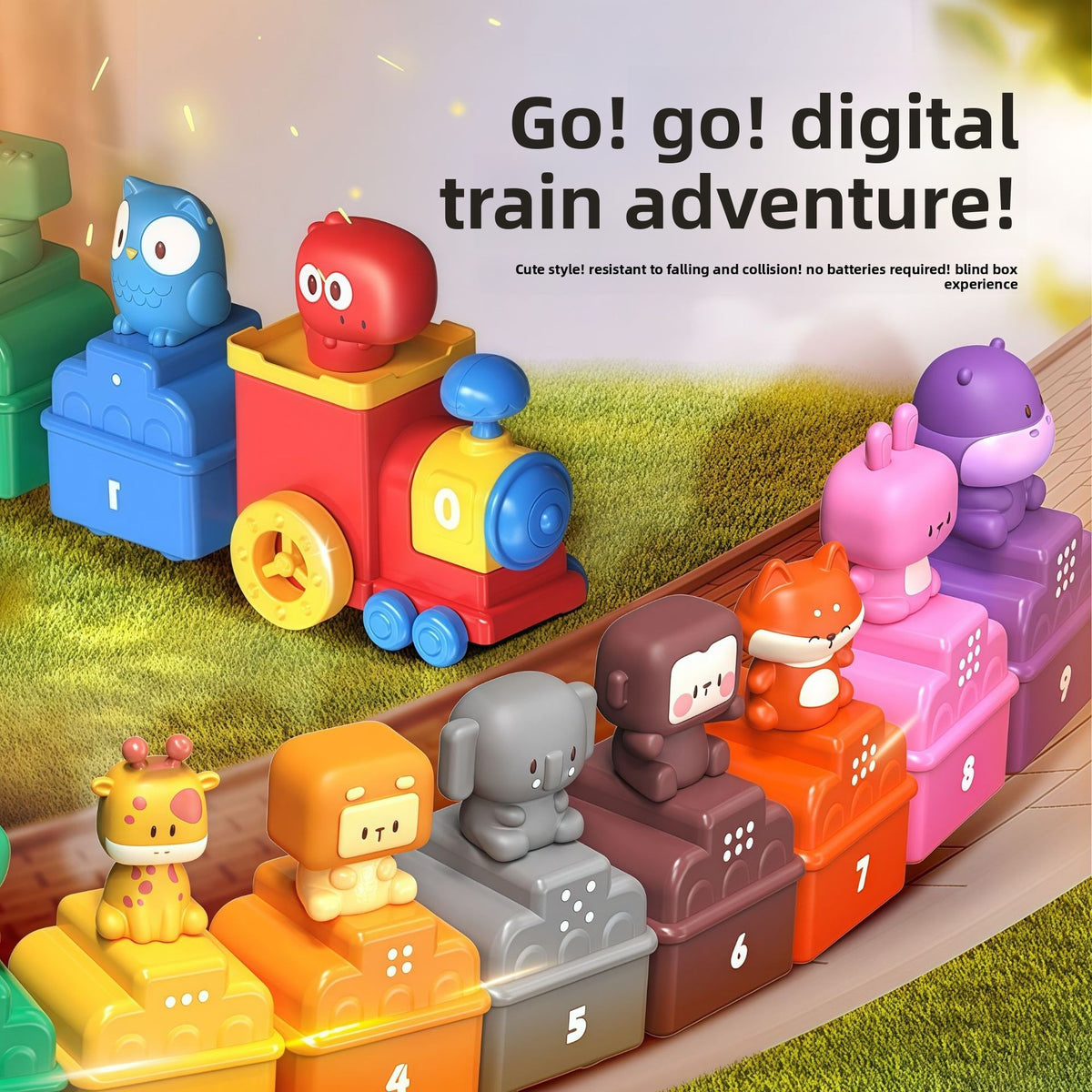 10-Piece Train and Finger Puppet Set for Story Play