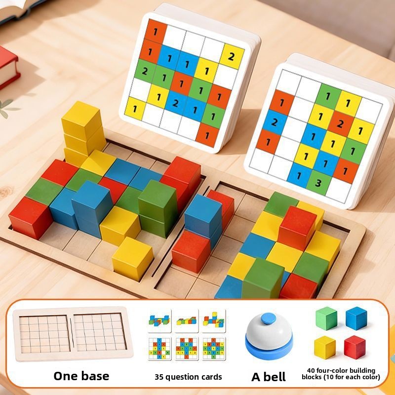 3D Logic Building Block Game for Kids Building Battle Set Buzzer