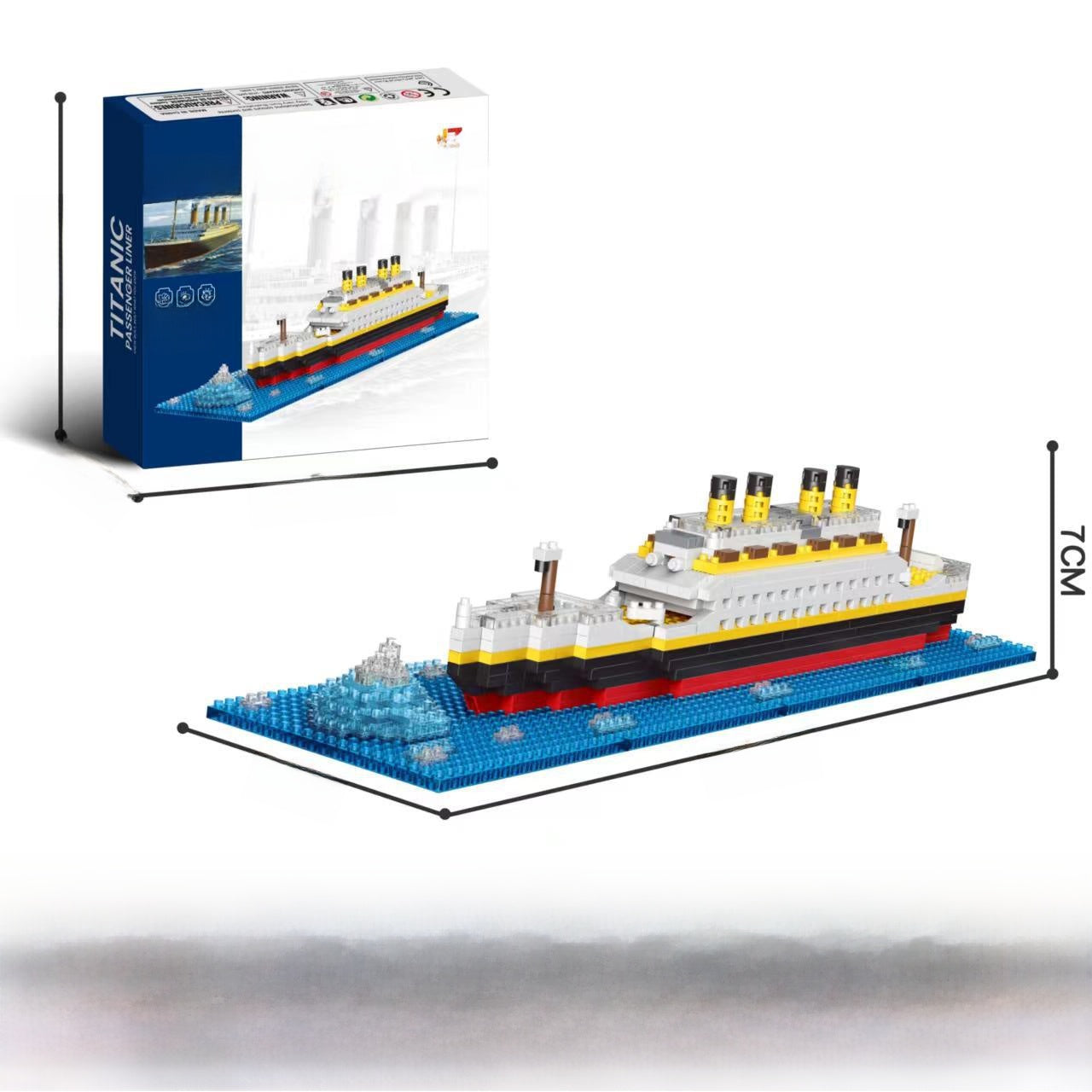 Historic Ship Building Blocks for Kids Medium Iceberg Titanic