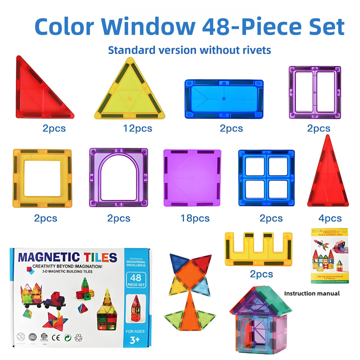 Magnetic Building Tiles Set