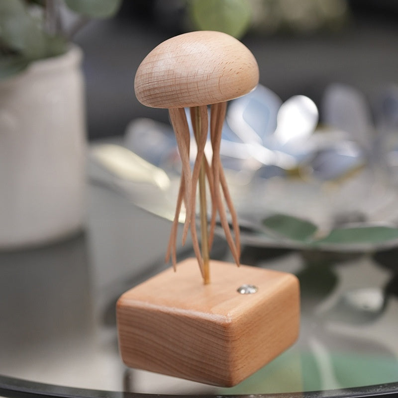 Handmade Wooden Jellyfish Desk Ornament