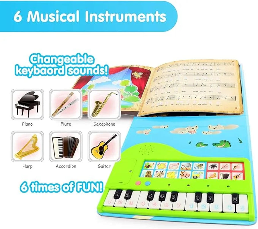 Educational Musical Toy, My First Piano Book for Boy Girl 3 4 5 Year Old Learn 10 Child Songs, Ideal Christmas Gift Birthday Present