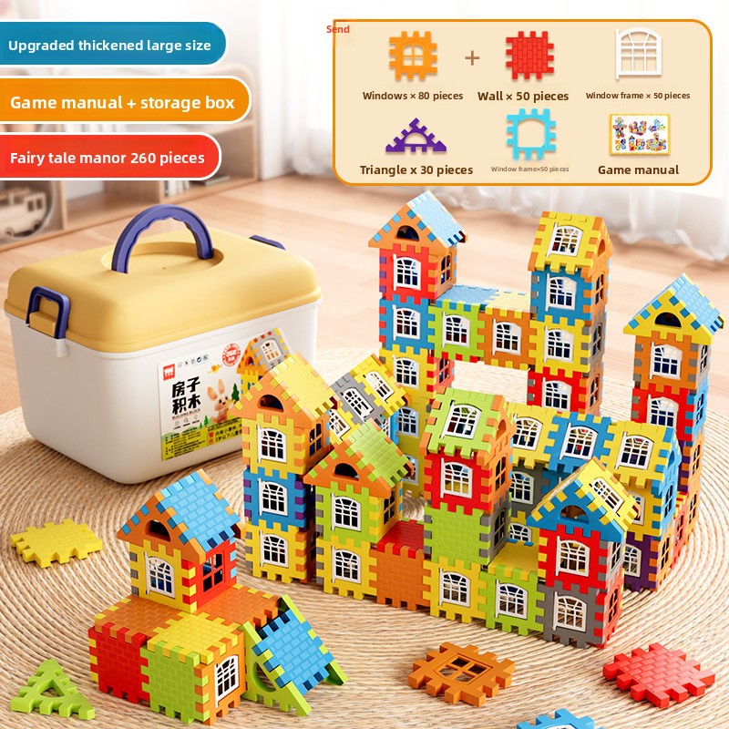 Large Piece Building Blocks Set 260pcs UpgradedStorageBox