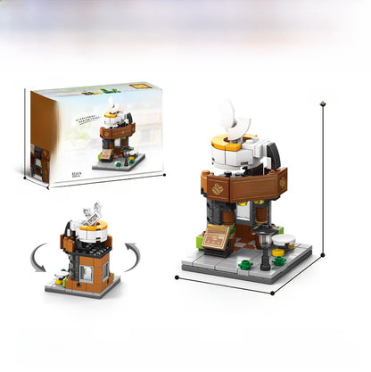 Mini City Street Building Blocks Set Coffee shop 129pcs boxed