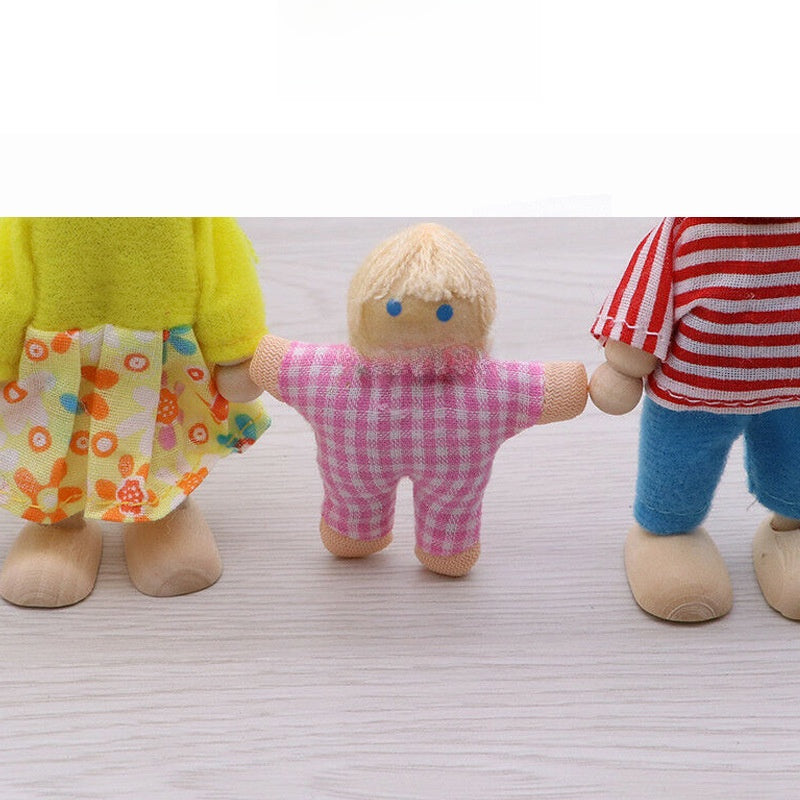 Wooden Articulated Family Dolls