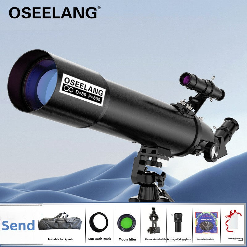 Beginner Telescope for Kids with Star Finder – 80mm 600mm