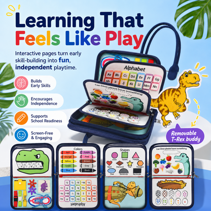 Dinosaur Busy Book for Toddlers 2–4 — Fine Motor Skills | 12 Activities