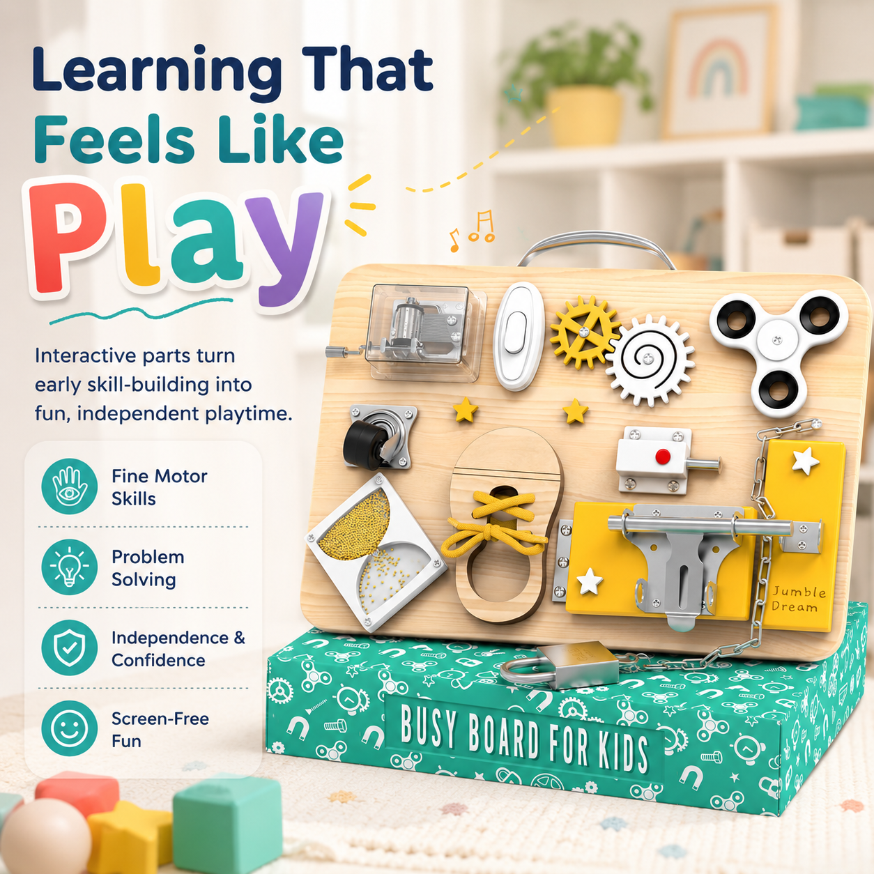 Number Matching Puzzle for Preschoolers – Hands-On Early Math Skills Learning Toy Ages 3-5