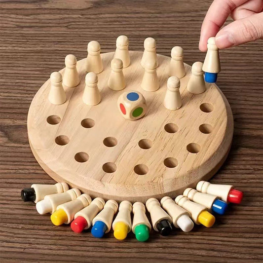 Wooden Memory Chess Game – Small & Large Options