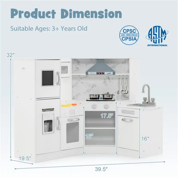 Interactive Kids Play Kitchen with Ice Maker