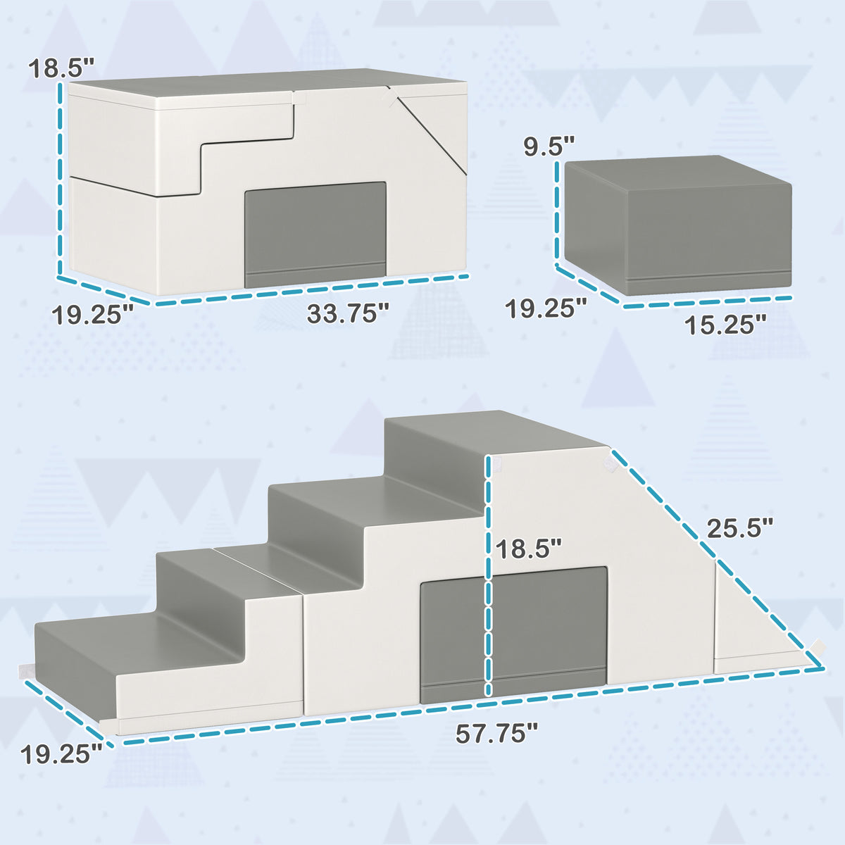 2-Piece Foam Climbing Set for Toddlers
