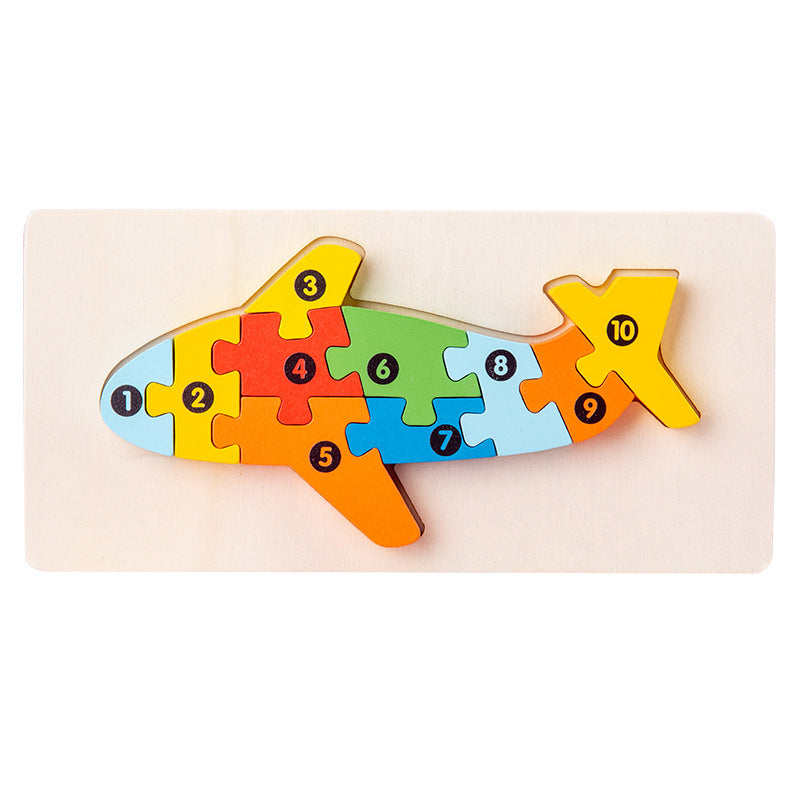 Wooden 3D Puzzle Models for Kids Airplane 3D