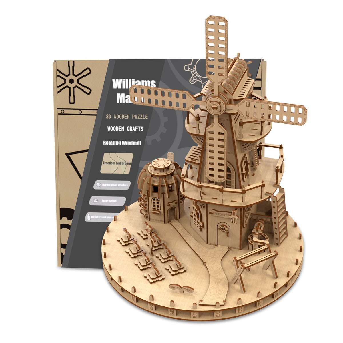 Williams Manor 3D Wooden Puzzle for Teens & Adults
