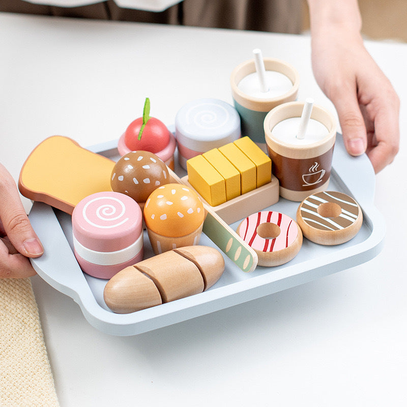 Wooden Tea Set Kitchen Pretend Play Toy