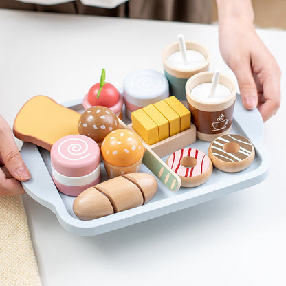 Wooden Tea Set Kitchen Pretend Play Toy