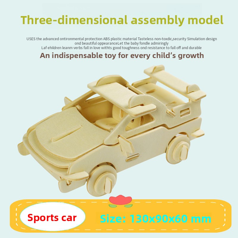 Wooden Vehicle 3D Puzzle – Nine Model Options