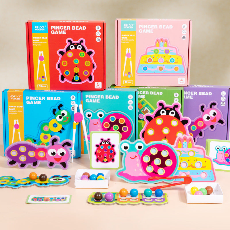 Montessori Bead Clip Toy for Kids