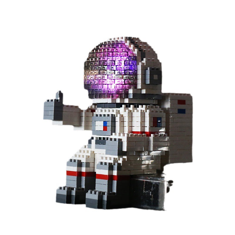 Glow Astronaut Building Blocks for Kids