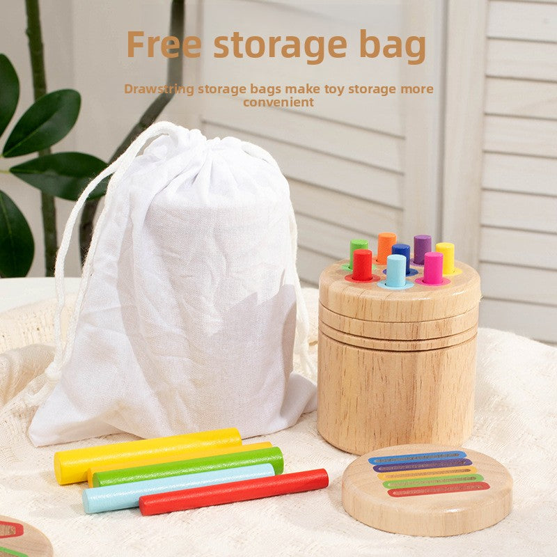 Wooden Shape Sorting Cup Toy