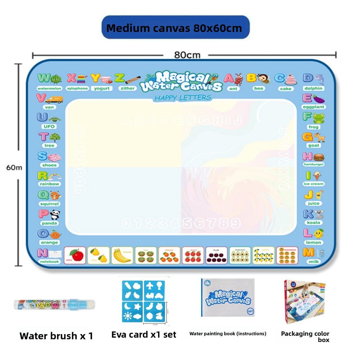 Reusable Magic Water Drawing Mat – Size and Theme Options