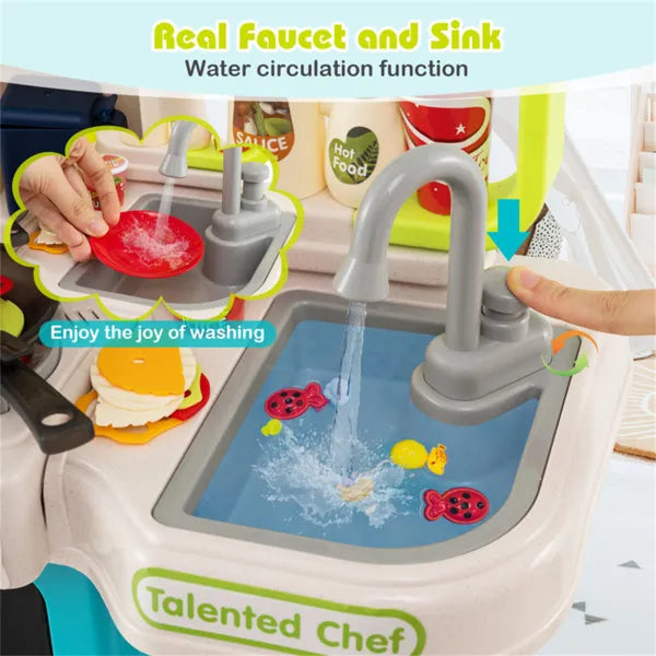 95-Piece Corner Play Kitchen Set for Kids
