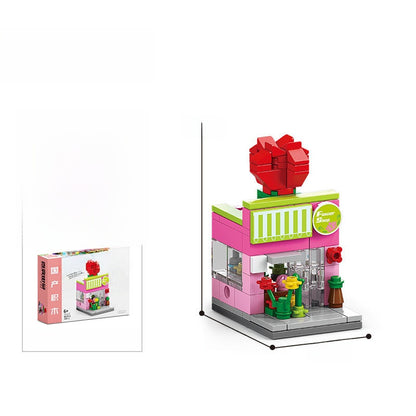 Mini City Street Building Blocks Set 8974-3 flower shop 105pcs boxed