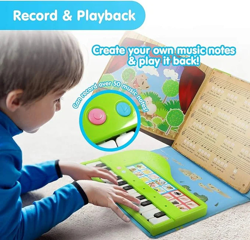 Educational Musical Toy, My First Piano Book for Boy Girl 3 4 5 Year Old Learn 10 Child Songs, Ideal Christmas Gift Birthday Present