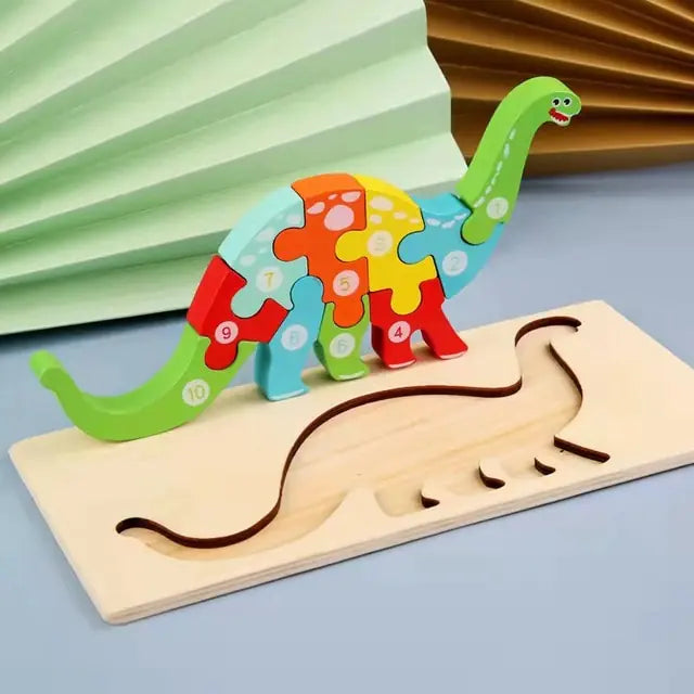 Dive into Fun: 3D Animal Cartoon Puzzle Toys for Early Education! 🦁🦒