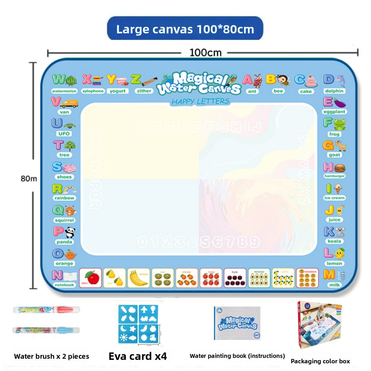 Reusable Magic Water Drawing Mat – Size and Theme Options