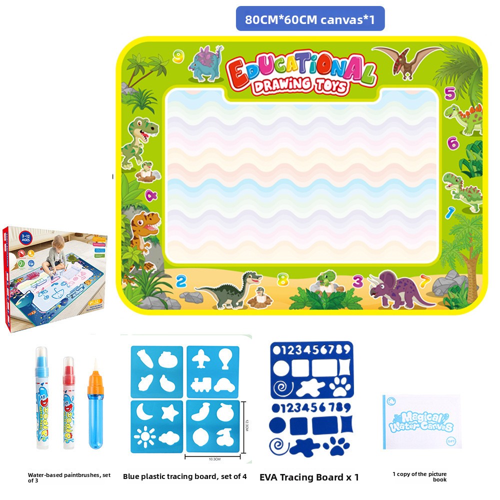 Reusable Water Drawing Mat for Kids, 80 × 60 cm
