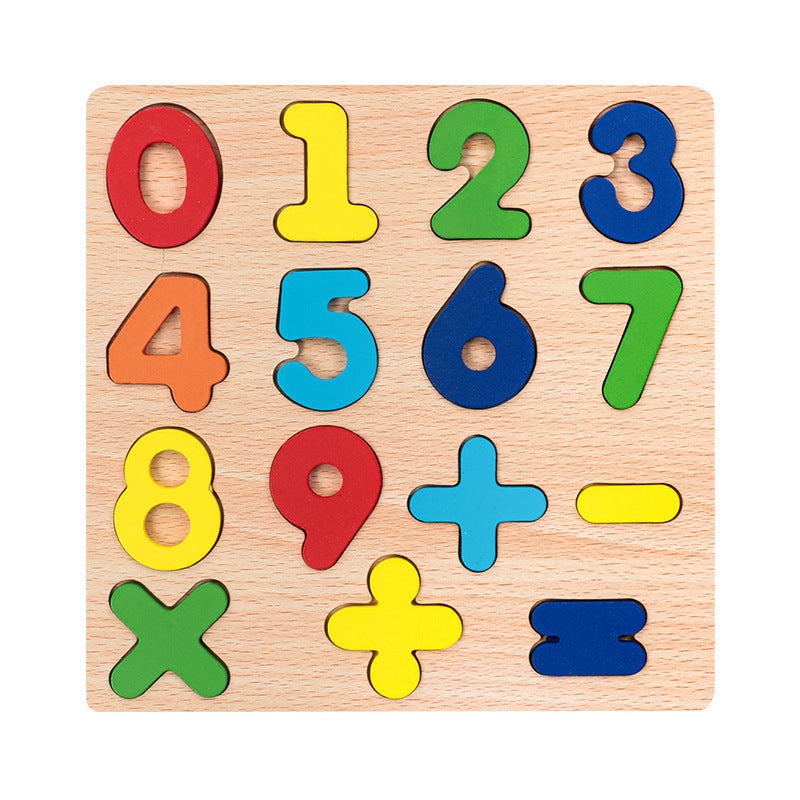 Wooden Learning Board for Letters and Numbers