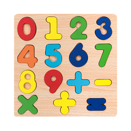 Wooden Learning Board for Letters and Numbers