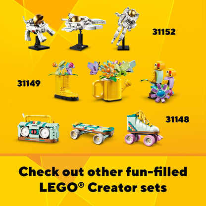 Creator 3 in 1 Wild Safari Animals, Rebuilds into 3 Different Safari Animal Figures - Giraffe Toy, Gazelle Toy or Lion Toy, Nature Toy, Building Set for Kids Ages 9 Years Old and Up, 31150