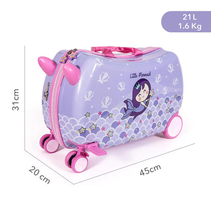 Sail Away on Fun: Rideable Kids Suitcase - Little Mermaid! 🧜♀️🧳