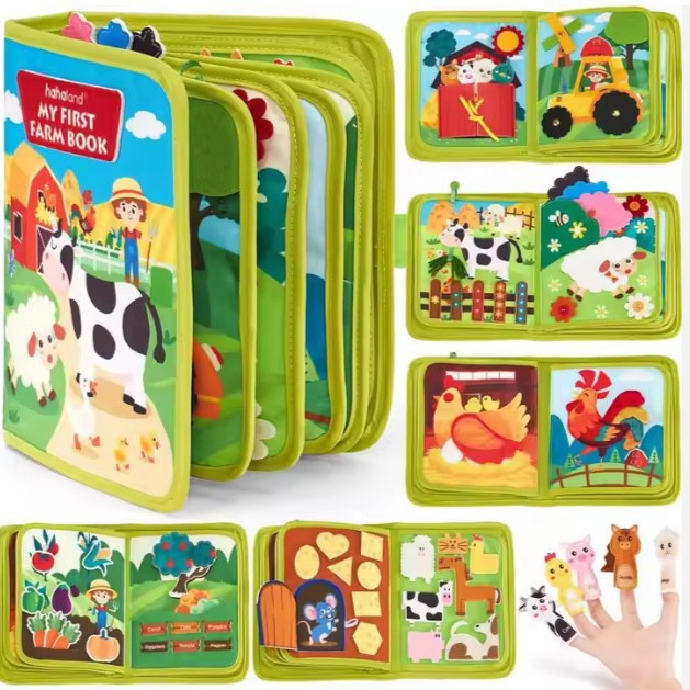 3D Farm Animal Cloth Book for Toddlers