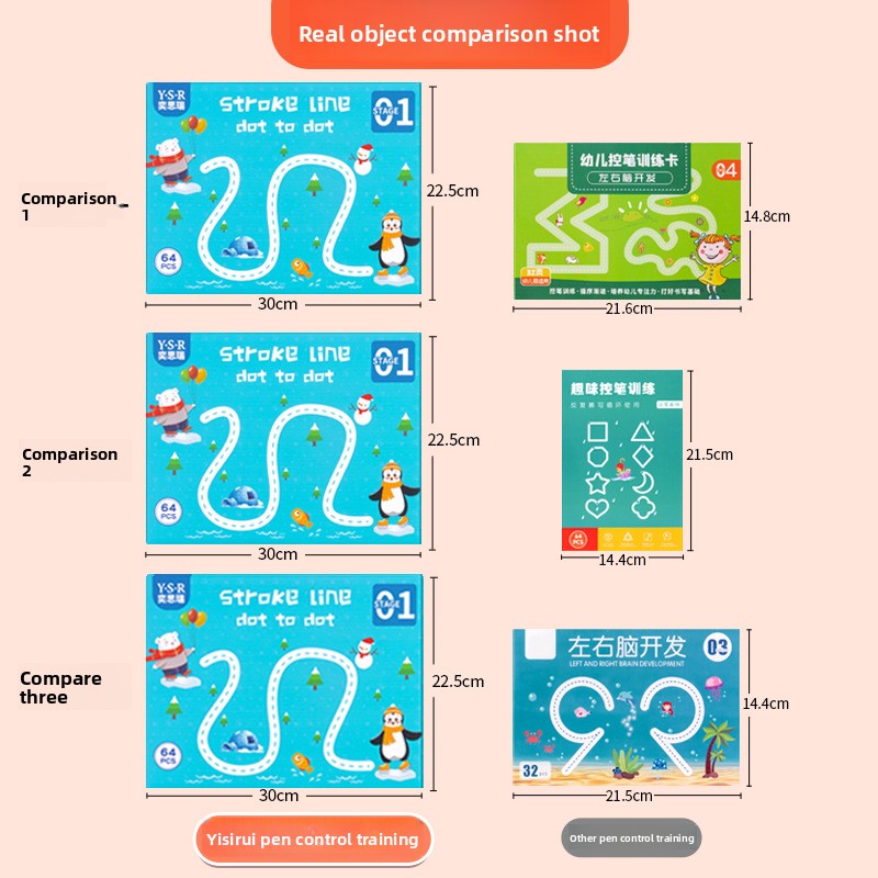 Erasable Pen Control Practice Cards for Kids