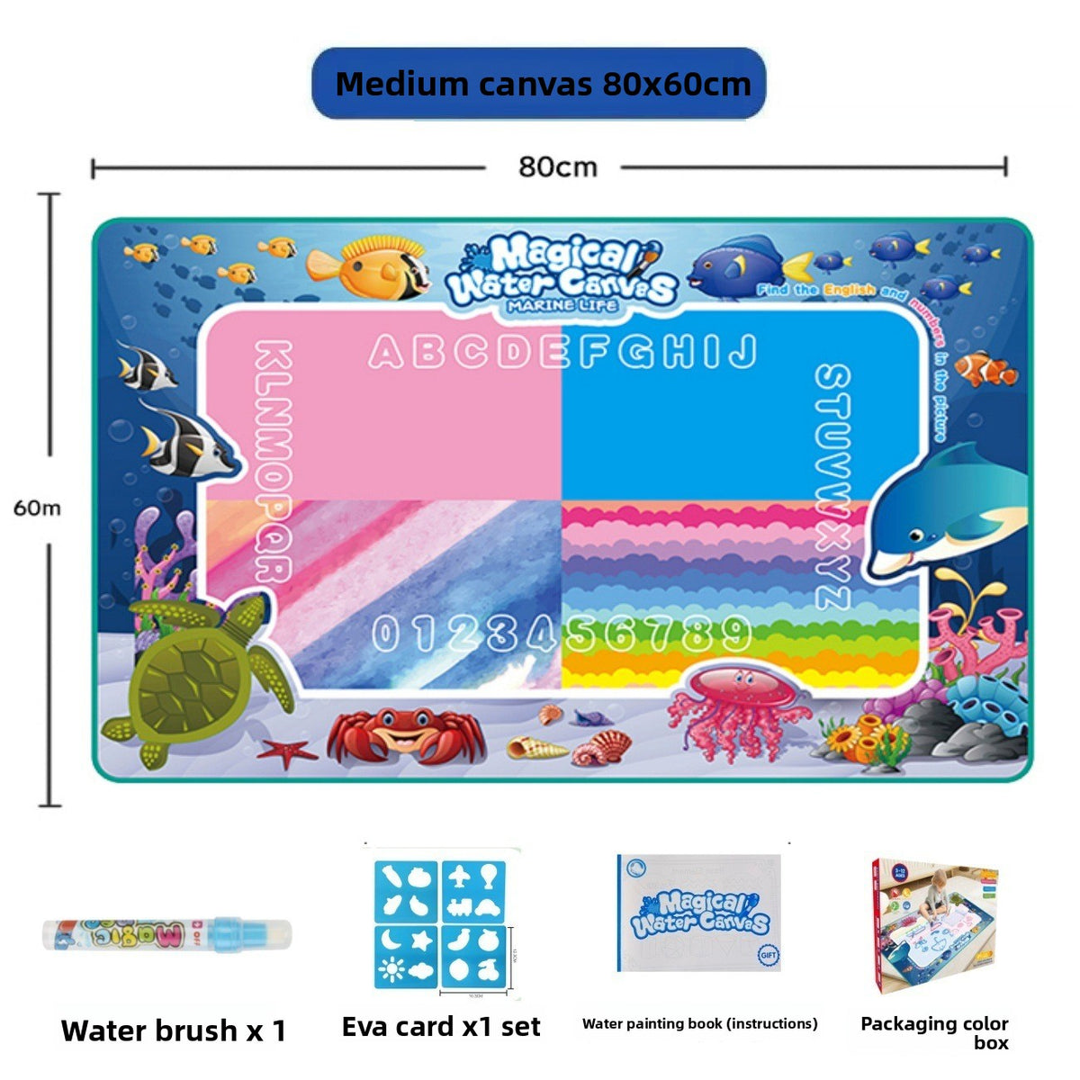 Reusable Magic Water Drawing Mat – Size and Theme Options