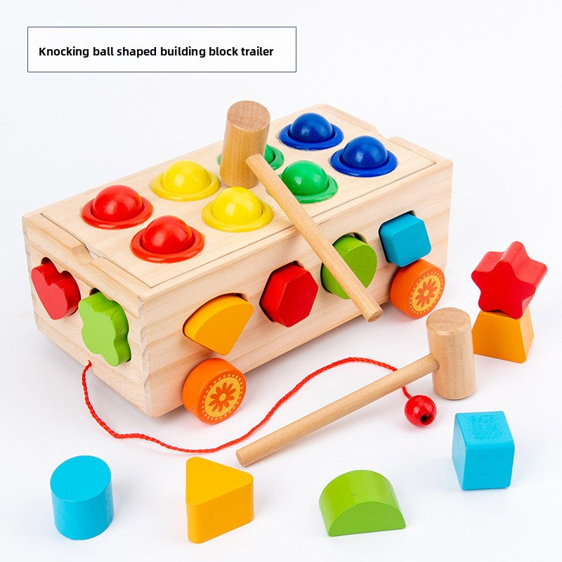 Montessori Shape Sorting Trailer Toy for Kids
