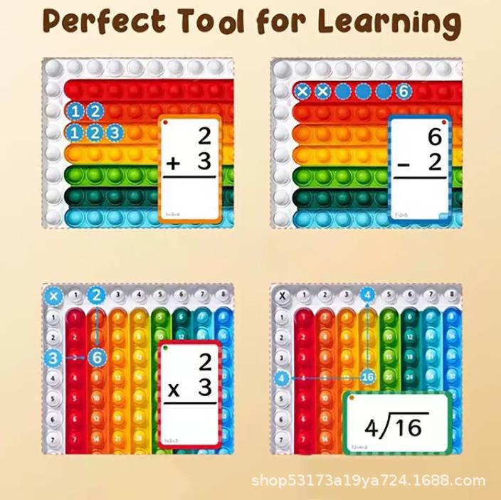 Math Fidget Flash Cards for Kids