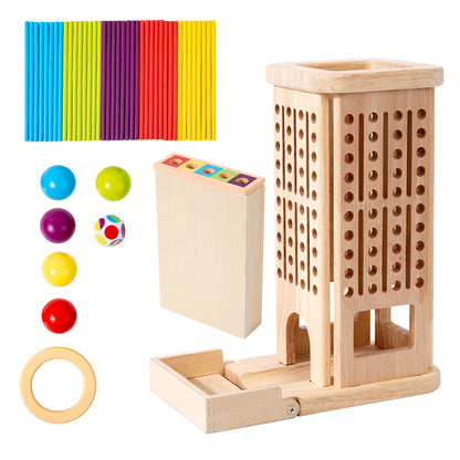 3-in-1 Wooden Educational Game Toy