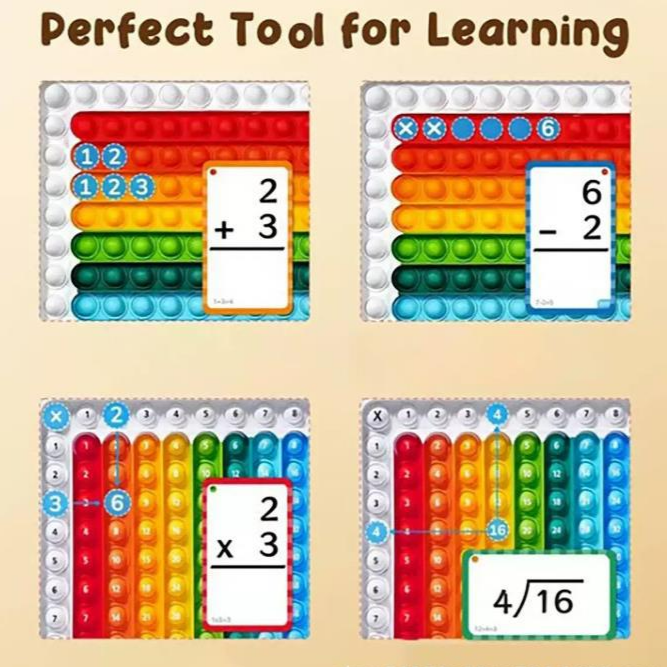 Math Fidget Flash Cards for Kids