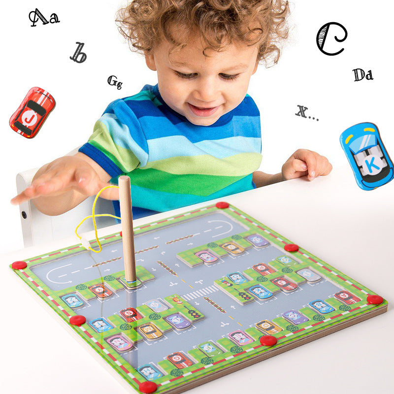 Wooden Magnetic Maze & Learning Boards for Kids